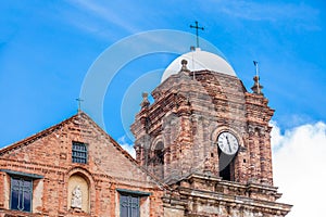 Historical Basilica of Our Lady of Mongui built between 1694 and 1760 at the beautiful small town of Mongui in Colombia