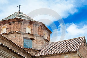 Historical Basilica of Our Lady of Mongui built between 1694 and 1760 at the beautiful small town of Mongui in Colombia