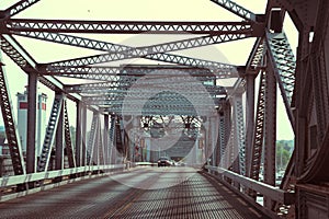 The historical Bayview Bridge that spans over the Sturgeon Bay body of water