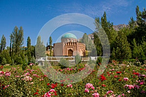 Historical beautiful mausoleum monument in Tajikistan