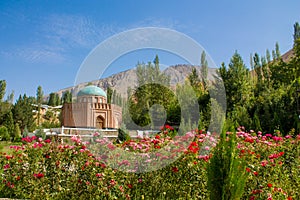 Historical beautiful mausoleum monument in Tajikistan