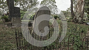 Historical blank headstone