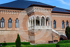 Historical buiding at Mogosoaia Palace (Palatul Mogosoaia) near the lake and park