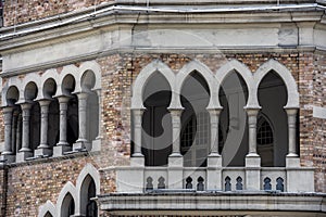 Historical building architectural design at Merdeka Square aling Jalan Raja, Kuala Lumpur, Malaysia