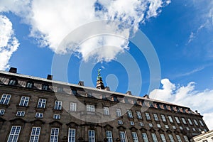 Historical Building with blue bright sky in Copenhagen