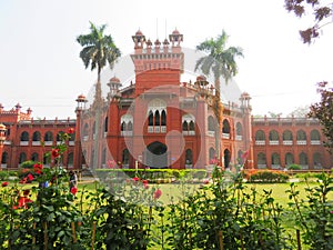 A historical building called Curzon Hall at Dhaka University.