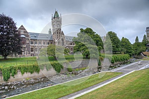 Historical building in the campus of University of Otago in Dunedin, New Zealand