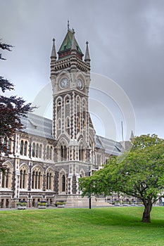 Historical building in the campus of University of Otago in Dunedin, New Zealand