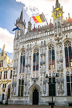 Historical building in the center of Bruges- Belgium