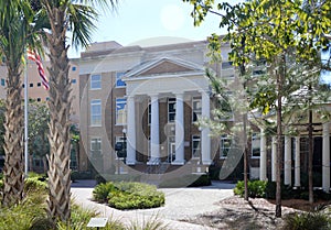 Historical Building in Downtown Bradenton at the Manatee River, Florida