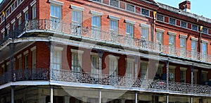 Historical Building in the French Quarter in New Orleans, Louisiana