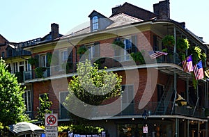 Historical Building in the French Quarter in New Orleans, Louisiana