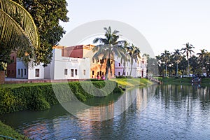 Historical building house and lake \'Folk Art & Craft Foundation\' sonar gaon museum Tourist place sonar gaon, Narayangon