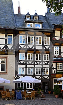 Historical Building in the Old Town of Goslar, Lower Saxony