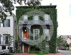 Historical Building in the Old Town of Savannah, Georgia