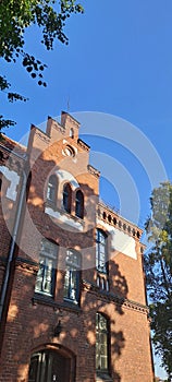Historical building, red massonry facade
