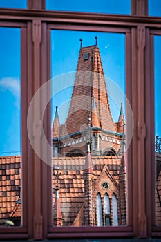 Historical building reflection