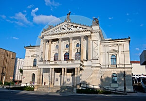 Historical building of the State opera in Prague photo