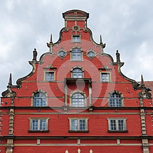 Historical building with tail gable in Wismar