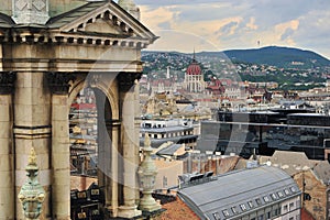 Historical buildings in the city center of Budapest