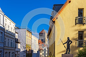 Historical buildings in the Hanseatic city of Rostock, Germany