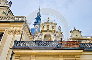 Historical buildings of Jasna Gora monastery complex in Czestochowa, Poland