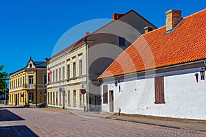 Historical buildings in Latvian town Ventspils