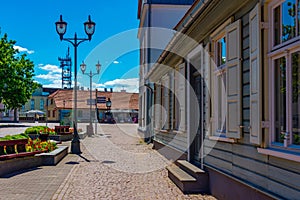 Historical buildings in Latvian town Ventspils