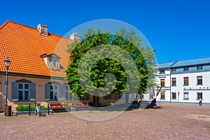 Historical buildings in Latvian town Ventspils