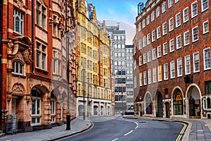 Historical buildings in London city center, England, UK