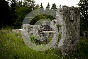 Historical buildings Longstone Manorburrator at Reservoir, near Yelverton, Devon