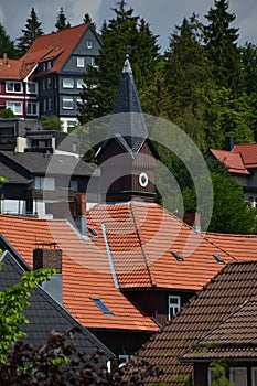 Historical Buildings in the Old Town of Braunlage, Lower Saxony