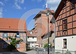 Historical Buildings in the Old Town of the Resort of Bad Berka, Thuringia