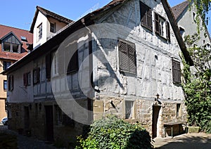 Historical Buildings in the Old Town of the Resort of Bad Cannstatt, Baden - Wuerttemberg