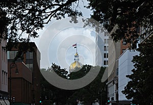 Historical Buildings in the Old Town of Savannah, Georgia