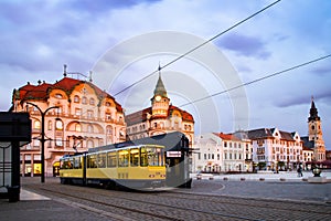 historical buildings in Oradea city center  Romania