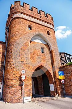 Historical buildings in polish medieval town Torun in Poland. Torun is listed among the UNESCO World Heritage Sites