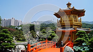 The historical buildings of the sity of Hong Kong.