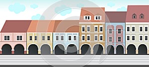 Historical buildings on the square