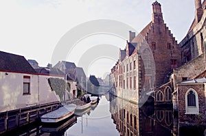 Historical canals in Belgium Brugge