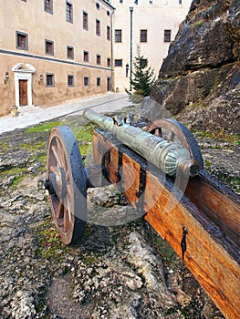 Historical cannon at Bojnice castle, Slovakia