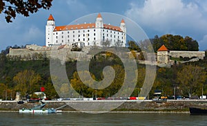 Historical Castle of Bratislava on the hill