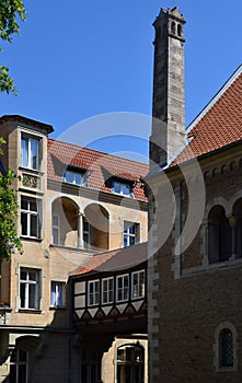 Historical Castle Dankwarderode in the Old Town of Braunschweig, Lower Saxony