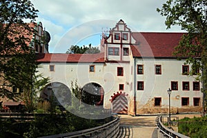Historical castle in Glauchau, a town in the German federal state of Saxony, on the right bank of the Mulde river