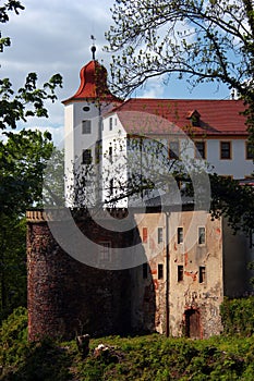Historical castle in Glauchau, a town in the German federal state of Saxony, on the right bank of the Mulde river
