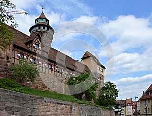Historical Castle in the Old Town of Nuremberg, Franconia, Bavaria