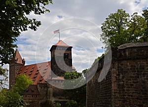 Historical Castle in the Old Town of Nuremberg, Franconia, Bavaria