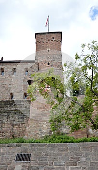 Historical Castle in the Old Town of Nuremberg, Franconia, Bavaria