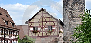 Historical Castle in the Old Town of Nuremberg, Franconia, Bavaria