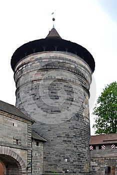 Historical Castle in the Old Town of Nuremberg, Franconia, Bavaria